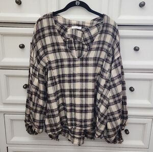 Neuflora Plaid Oversized top M